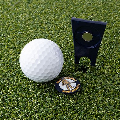 West Virginia Mountaineers Shaped Divot Tool