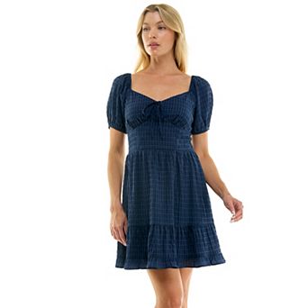 Juniors' Lily Rose Puff Sleeve Mini Dress