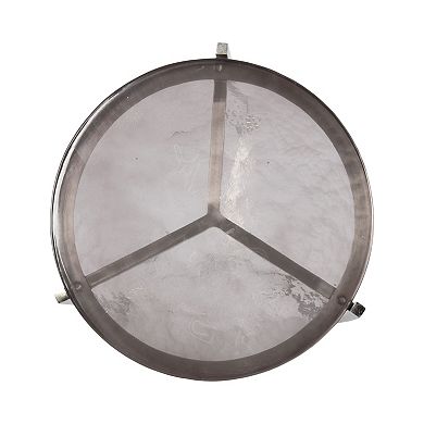 Aguilar Glass and Metal Side Table