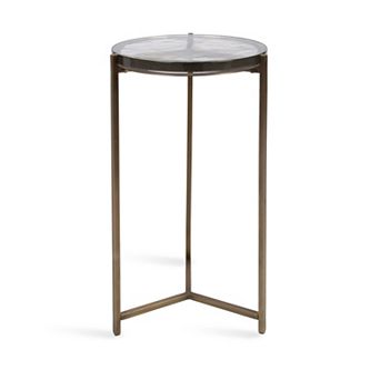 Aguilar Glass and Metal Side Table