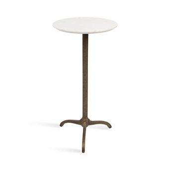 Henshall Marble and Metal Round Side Table
