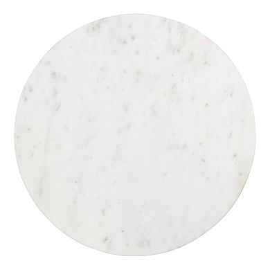 Henshall Marble and Metal Round Side Table