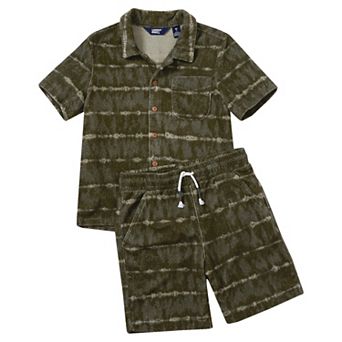 Boys 2-12 Lands' End Short Sleeve Terry 2 pc Cover-Up Set