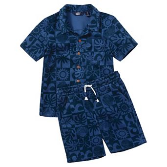 Boys 2-12 Lands' End Short Sleeve Terry 2 pc Cover-Up Set