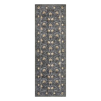 FairOnly Retro Flower Area Rug for Living Room Non Slip Machine Washable Rug for Entryway Kitchen