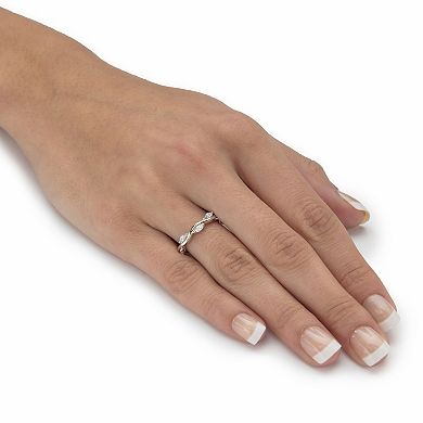 .40 Cttw Marquise-Cut .925 Sterling Silver Cubic Zirconia Vine Ring