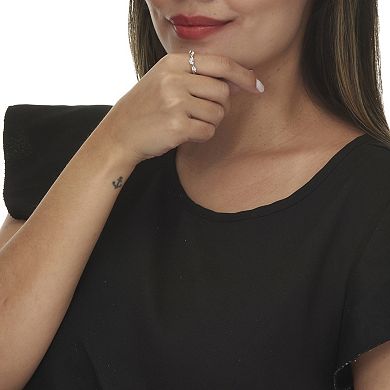 .40 Cttw Marquise-Cut .925 Sterling Silver Cubic Zirconia Vine Ring