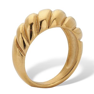 Shrimp Style Gold Ion-Plated Stainless Steel Ring