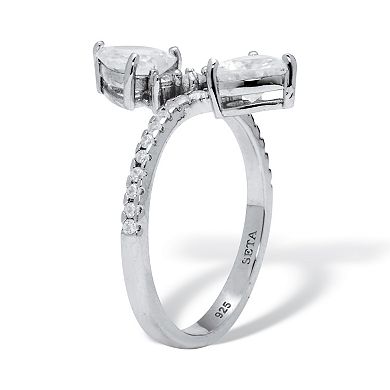 1.92 TCW Heart Shaped Cubic Zirconia Sterling Silver Ring