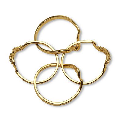 .27 TCW Round Cubic Zirconia 14k Yellow Gold-plated Puzzle Ring