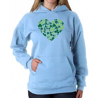 Clover Heart - Women's Word Art Hooded Sweatshirt