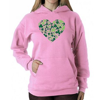 Clover Heart - Women's Word Art Hooded Sweatshirt