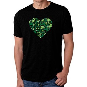 Clover Heart - Men's Premium Blend Word Art T-Shirt