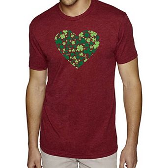 Clover Heart - Men's Premium Blend Word Art T-Shirt