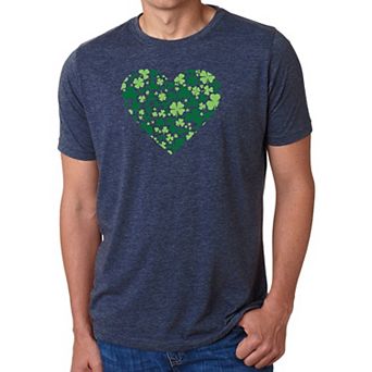 Clover Heart - Men's Premium Blend Word Art T-Shirt