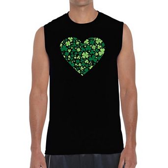 Clover Heart - Men's Word Art Sleeveless T-Shirt