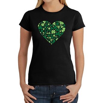 Clover Heart - Women's Word Art T-Shirt