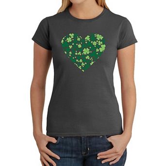 Clover Heart - Women's Word Art T-Shirt