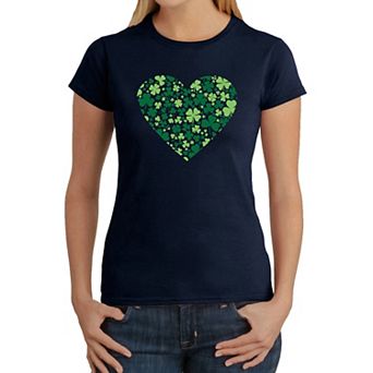 Clover Heart - Women's Word Art T-Shirt