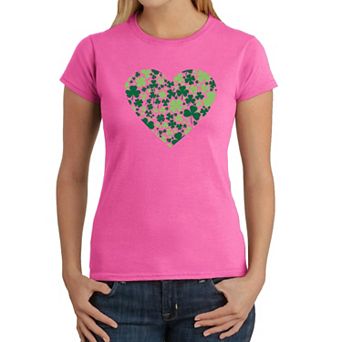 Clover Heart - Women's Word Art T-Shirt
