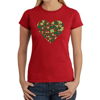 Clover Heart - Women's Word Art T-Shirt
