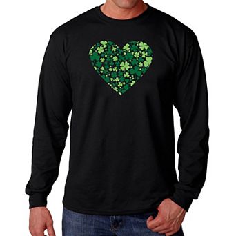 Clover Heart - Men's Word Art Long Sleeve T-Shirt