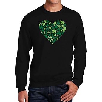 Clover Heart - Men's Word Art Crewneck Sweatshirt