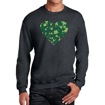 Clover Heart - Men's Word Art Crewneck Sweatshirt