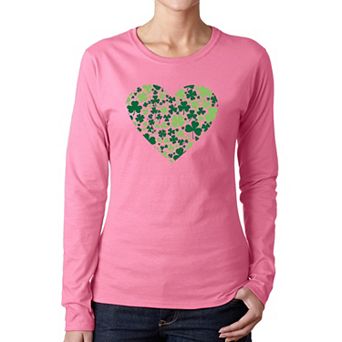 Clover Heart - Women's Word Art Long Sleeve T-Shirt