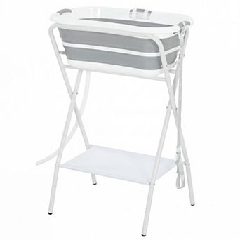 PawHut Dog Bath Tub Dog Washing Station Elevated Foldable