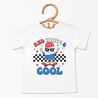 The Juniper Shop Red White and Cool Popsicle Toddler Short Sleeve Tee