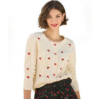 Joe Browns Women's Plus Size Embroidered Cable Cardigan