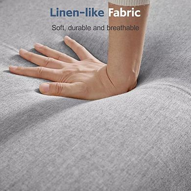 Opoiar 68" Linen Loveseat Sofa Mid-Century Modern with Spring Cushion