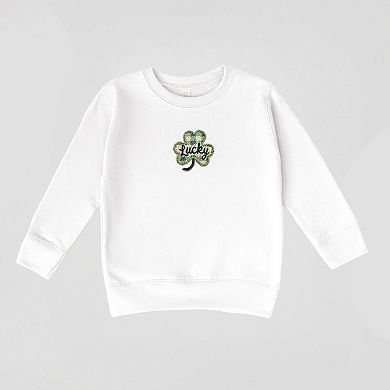 Lucky Clover Yarn Print - Toddler Graphic Sweatshirt