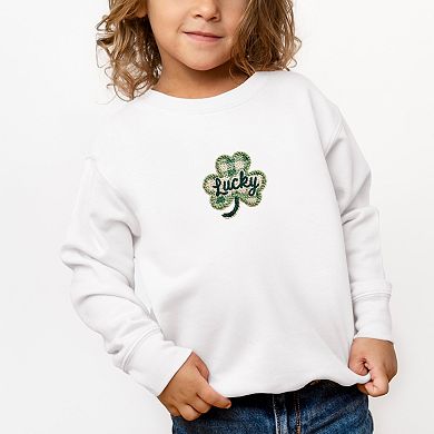 Lucky Clover Yarn Print - Toddler Graphic Sweatshirt