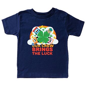 Leo the Truck Our Crew Brings The Luck - Toddler Short Sleeve Graphic T-Shirt