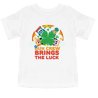 Leo the Truck Our Crew Brings The Luck - Toddler Short Sleeve Graphic T-Shirt
