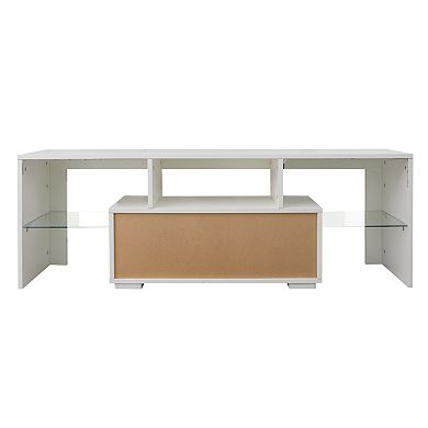 Trikiousd TV Stand with LED Lights, Entertainment Center for up to 55" TV