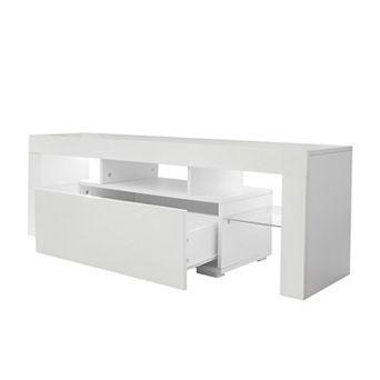 Trikiousd TV Stand with LED Lights, Entertainment Center for up to 55" TV