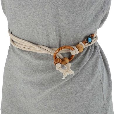 Buckle Bohemian Adjustable Waist Rope Belt for Women 1Pc