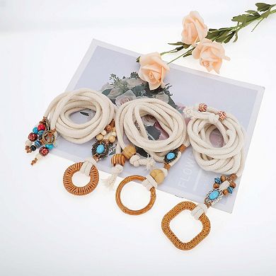 Buckle Bohemian Adjustable Waist Rope Belt for Women 1Pc