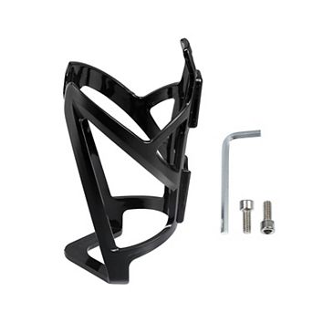Universal Bike Water Bottle Cage Holder with Screws and Wrench for Bicycle Plastic Black 1 pc