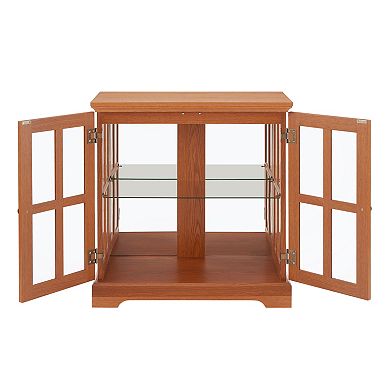 Merax Display Cabinet,Antique Display Cabinet with Adjustable Shelves