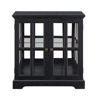 Merax Display Cabinet,Antique Display Cabinet with Adjustable Shelves