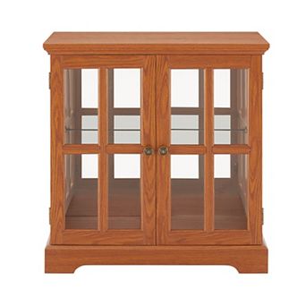 Merax Display Cabinet,Antique Display Cabinet with Adjustable Shelves
