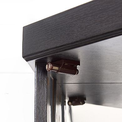 Merax Corner Lighted Curio Cabinet Corner Glass Cabinet Lighted Curio Cabinet Corner Display Case