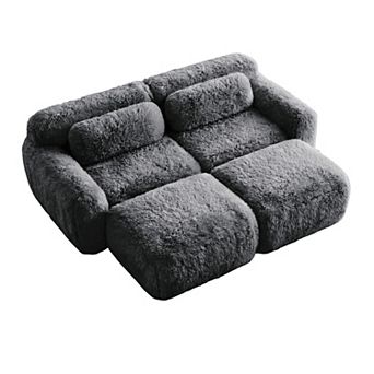 Merax Modular Sectional Sofa with Linkable Ottoman Plush Pilling