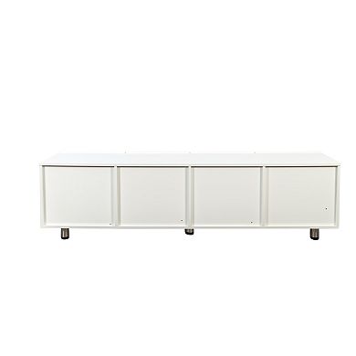 Trikiousd TV Stand with 2 Slideway Drawers & Storage, Entertainment Center for Living Room