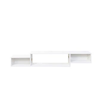 Trikiousd 65.35'' Wall Mounted Floating TV Stand with LED Lights & Charging Station