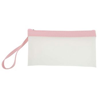 Pencil Pouch Translucent Frosted Spacious Stationery Bag with Zipper 1 pc